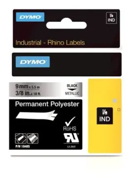 DYMO 18485 - RHINO 38IN X 18FT METALLIZED PERMANENT LABELS, WORKS IN ALL 