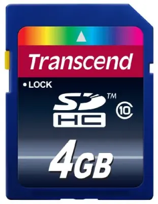 Transcend TS4GSDHC10 - Transcend 4GB SDHC Card - SD 3.0 Class 10 Speed