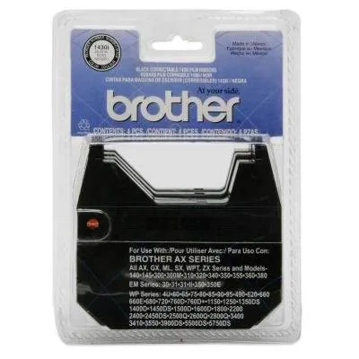Brother 1430I - 4-PACK 1030 BLACK CORRECTABLE RIBBON REPLACEMENTS