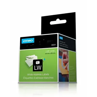 DYMO 30251 - LABEL - 1.1 IN X 3.5 IN - WHITE - CONVENIENT ADDRESS LABELIN