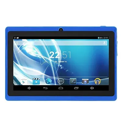 WORRYFREE GADGETS 7DRK-Q-BLUE - 7 Android 4.4 Quad-Core Tablet with Dual Cameras