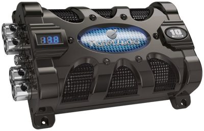 PLANET AUDIO PC10F - Planet 10 Farad Capacitor With Digital Voltage Display Blue 