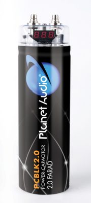 PLANET AUDIO PCBLK20 - Planet 2.0 Farad Capacitor Digital Volt Meter Black