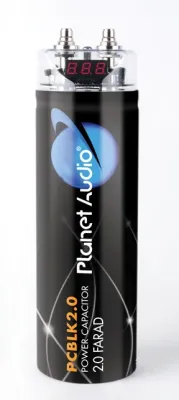 PLANET AUDIO PCBLK20 - Planet 2.0 Farad Capacitor Digital Volt Meter Black