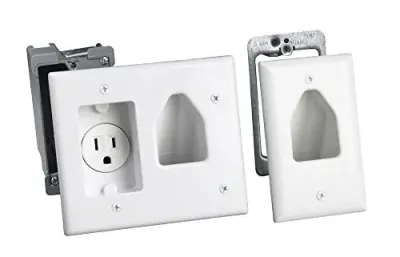 DATACOMM ELECTRONICS 50-3321-WH-KIT - DataComm Electronics Flat Panel TV Cable Organizer Kit