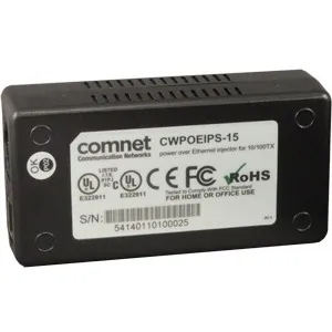 COMNET CWPOEIPS-15 - 48VDC 802.3af Power Injector for PoE Devices