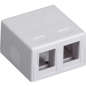 BLACK BOX CORPORATION SMH-2 - SURFACE-MOUNT HOUSING - 2-PORT, WHITE