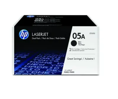 HP CE505D - HP Genuine Toner 23K Black 2-Pack for P20352055 Series