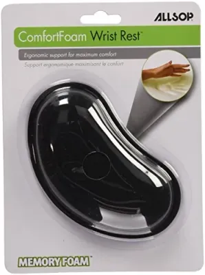 Allsop 30213 - Ergonomic Memory Foam Small Wrist Rest - Black