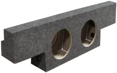 Qpower BQGMC102004 - EMPTY WOOFER ENCLOSURE QPOWER DUAL 10 T SHAPE