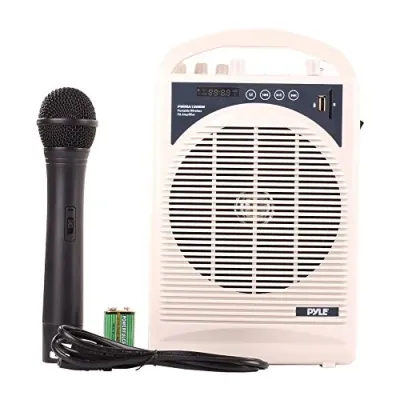 PYLE PWMA120BM - Portable Karaoke Speaker Amplifier with Wireless Microphone