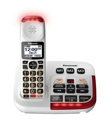 PANASONIC KX-TGM420W - Amplified Cordless Phone with Answering Machine