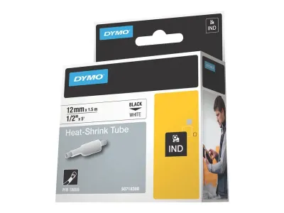 DYMO 18055 - DYMO RHINO 12IN X 5FT, WHITE HEAT SHRINK TUBES