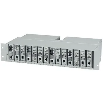 BLACK BOX CORPORATION LMC200-2PS - MEDIA CONVERTER CHASSIS - 14-SLOT, RACKMOUNT, DUAL AC POWER 