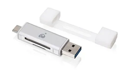 IOGear GFR3C12 - IOGEAR USB-C Dual Card Reader & Writer for Quick Transfers