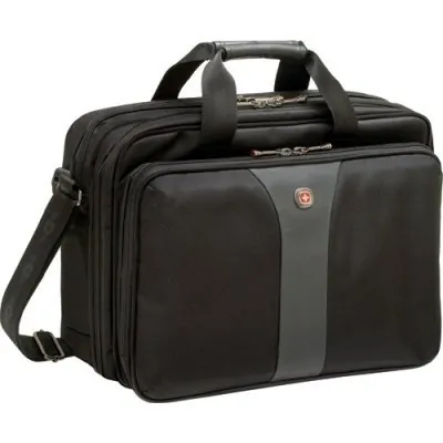 SWISS GEAR WA-7652-14F00 - LEGACY TOP LOAD CASE 67652140 BLK DOUBLE GUSSETT 15.6IN LAPT