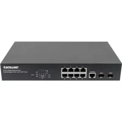 Intellinet 561167 - 8-PORT GIGABIT ETHERNET POE+ WEB-MANAGED SWITCH WITH 2 SFP P