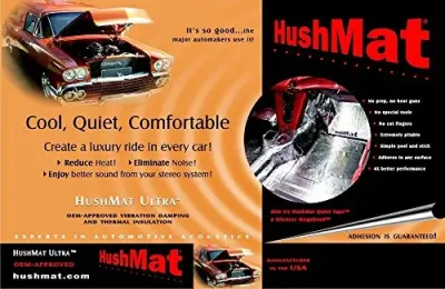 Hushmat SMD 10300 - Hushmat Ultra InsulatingDamping Material Trunk Kit-Black; 10