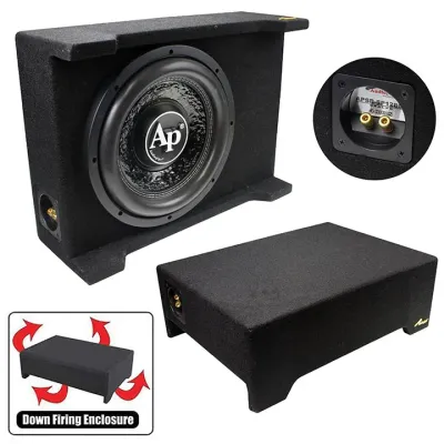 Audiopipe APSBSP10BDF - Audiopipe 10 Shallow Mount Sealed Subwoofer Enclosure - 600W