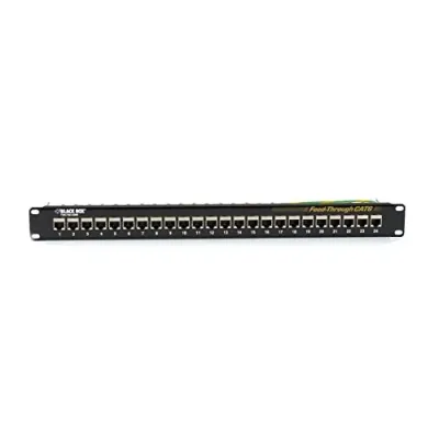 BLACK BOX CORPORATION JPM814A - CAT6 FEED-THROUGH PATCH PANEL - 1U, SHIELDED, 24-PORT