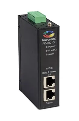 Microsemi PD-9001GI/DC - 30W Industrial PoE Midspan IEEE 802.3at Compliant Device