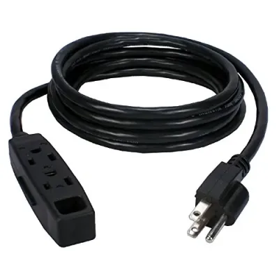 QVS PC3PX-10-3PK - 3-Pack 10FT 3-Prong Power Extension Cords