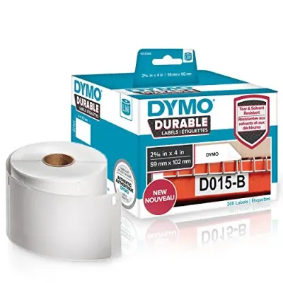 DYMO 1933088 - DYMO LW DURABLE 2-5 16IN X 4IN WHITE POLY, 300 LABELS