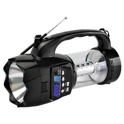QUANTUM FX CS-180-BLK - QFX Emergency FlashlightLantern with FM Radio USBSD and Reco