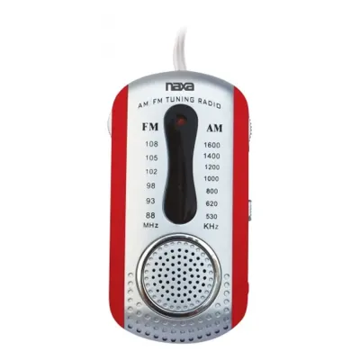 NAXA ELECTRONICS NR721RD - Naxa NR721RD AMFM Mini Pocket Radio with Speaker - Red