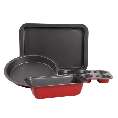 SUNBEAM 109404.05 - Sunbeam Redmond 5 pc Non-Stick Bakeware Set in Red