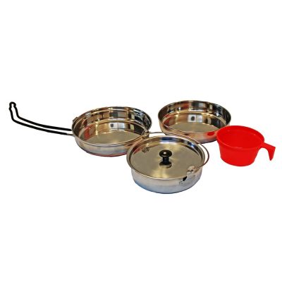 Alpine Mountain Gear AMGMKSET - Alpine Mountain Gear Stainless Steel Mess Kit