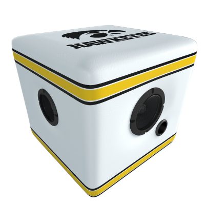 Rainmaker GQ1602 - Rainmaker Iowa Hawkeyes Bluetooth Speaker Ottoman-WhiteBlk