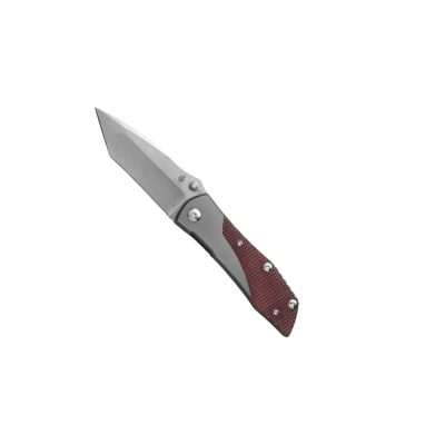 Kizer Cutlery KI3303 - Kizer Cutlery Folding Blade 3.5in-Red G10 Handle-Plain Edge