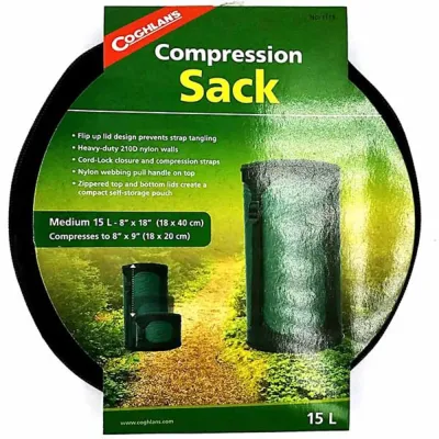 Coghlans 1118 - Coghlans 15L Compression Sack - Green