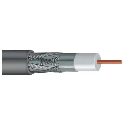 VEXTRA V66B GRAY - Vextra V66B Gray RG6 Cable - 1,000ft - DISH Approved