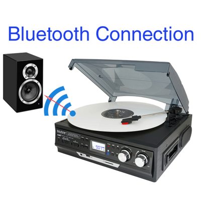 BOYTONE BT-37B-C - Boytone BT-37B-C Bluetooth 3-Speed Stereo Turntable, Wireles