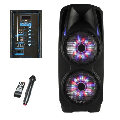 BeFree BFS-7900-RB - beFree Sound Portable Bluetooth PA Speaker with 2x10 Woofers