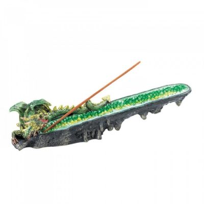 Dragon Crest 10017772 - Green Dragon Cystal Incense Burner