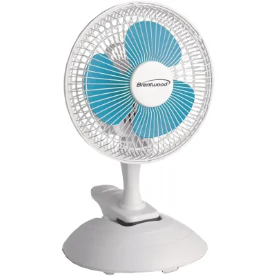 Brentwood F-621W - Brentwood Kool Zone F-621W 6 Convertible Clip Desk Fan