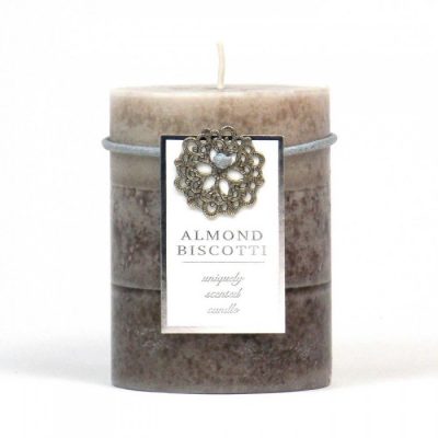 Home Locomotion 12010660 - Almond Biscotti Pillar Candle 3x4