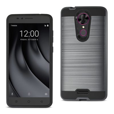 COOLPAD TPUPC16-CLPRVPGY - Reiko Coolpad REVVL Plus Hybrid Metal Brushed Texture Case I