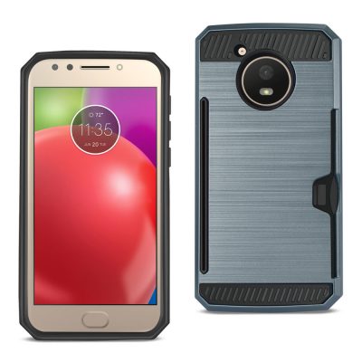 Motorola SPWC01-MOTOE4NV - REIKO MOTOROLA MOTO E4 ACTIVE SLIM ARMOR HYBRID CASE WITH CA