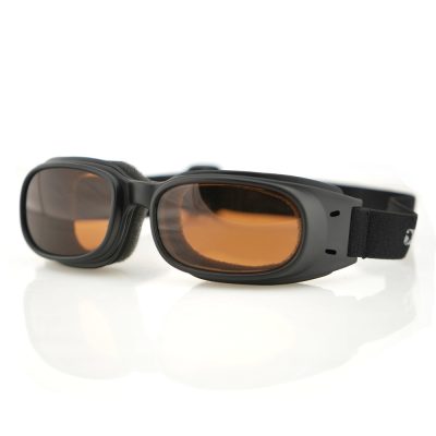 Bobster BPIS01A - Bobster Piston Goggles, Black Frame, Amber Lens