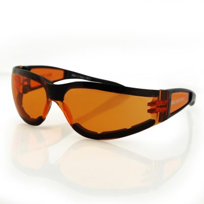 Bobster ESH202 - Bobster Shield II Sunglass, Black Frame, Amber Lens