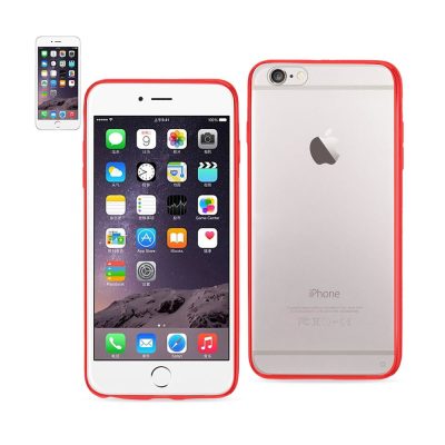 APPLE TPUPC09-IPH6PLSRD - REIKO IPHONE 6 PLUS CLEAR BACK FRAME BUMPER CASE IN RED