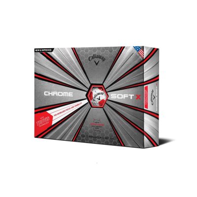 Callaway 64240551220 - Callaway Chrome Soft X Truvis Golf Ball 12-Pack RedWhite