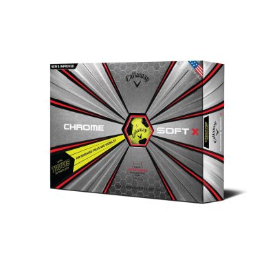 Callaway 64241551223 - Callaway Chrome Soft X Truvis Golf Ball 12-Pack Yellow