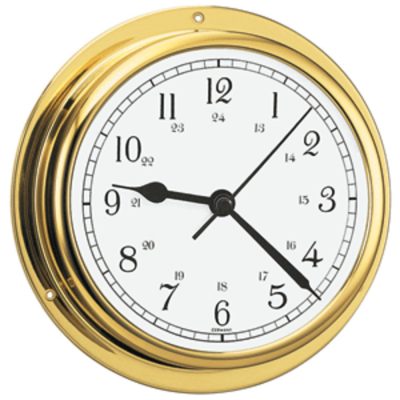 BARIGO 611MSAR - BARIGO Viking Series Quartz Ships Clock - Brass Housing - 5 