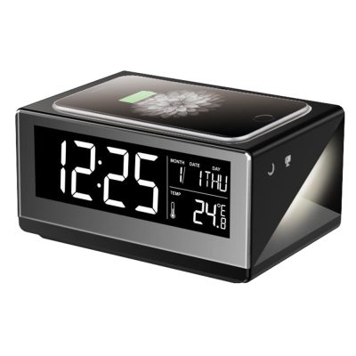 BOYTONE BT-12B - Boytone BT-12B Fast Wireless Charging Digital Alarm Clock wi