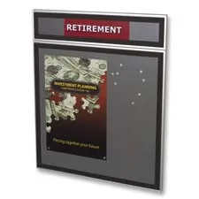 QUARTET S2323 - Magnetic Acrylic Cover Matrix Sign - 23x23 Aluminum Frame
